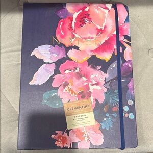 Clementine Blue and Pink Floral lined legal padfolio pad